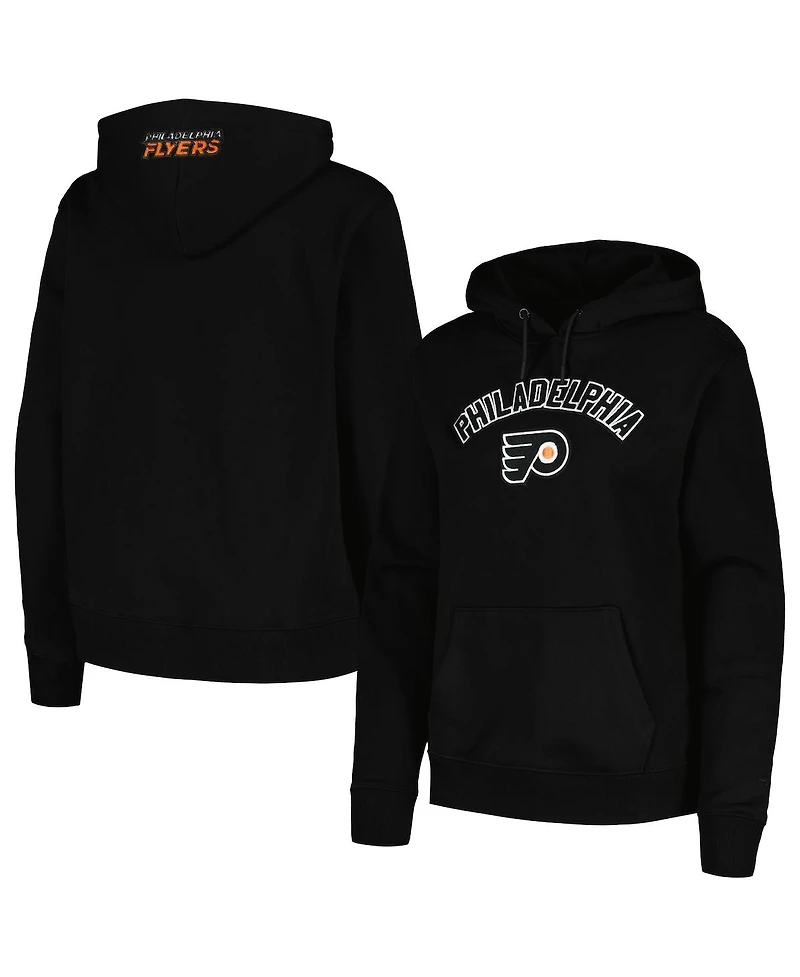 Women's Pro Standard Black Philadelphia Flyers Classic Chenille Pullover Hoodie