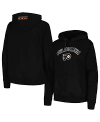 Women's Pro Standard Black Philadelphia Flyers Classic Chenille Pullover Hoodie