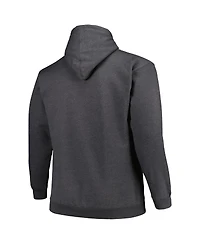 Men's Fanatics Heather Charcoal Tampa Bay Buccaneers Big and Tall Pullover Hoodie