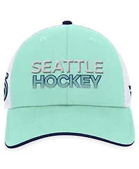 Men's Fanatics Light Blue Seattle Kraken Authentic Pro Rink Trucker Adjustable Hat
