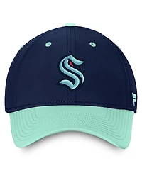 Men's Fanatics Deep Sea Blue, Light Blue Seattle Kraken Authentic Pro Rink Two-Tone Flex Hat