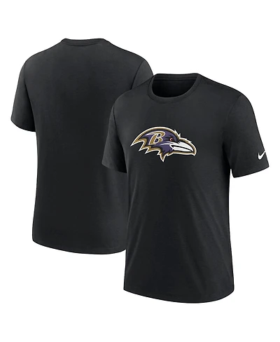Men's Nike Black Baltimore Ravens Rewind Logo Tri-Blend T-shirt