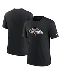 Men's Nike Black Baltimore Ravens Rewind Logo Tri-Blend T-shirt