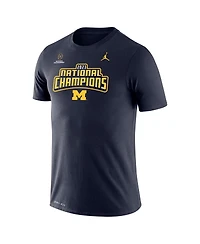Men's Jordan Brand Navy Michigan Wolverines College Football Playoff 2023 National Champions Legend Performance T-shirt