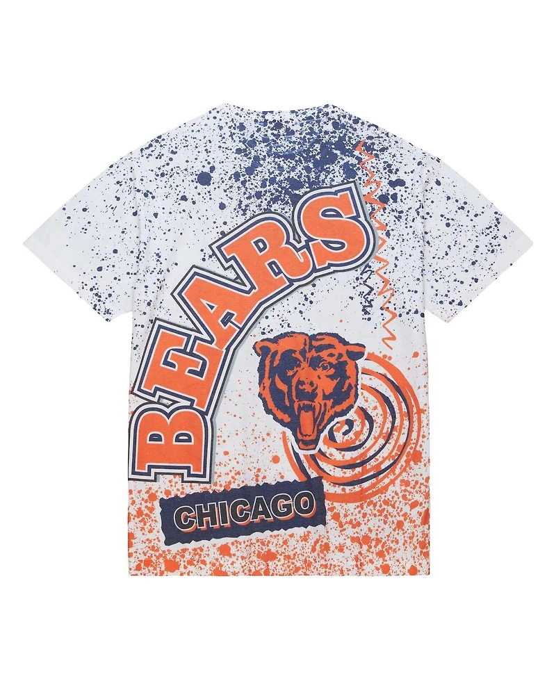 Men's Mitchell & Ness White Chicago Bears Team Burst Sublimated T-shirt
