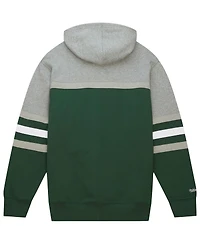 Men's Mitchell & Ness Green Michigan State Spartans Head Coach Pullover Hoodie