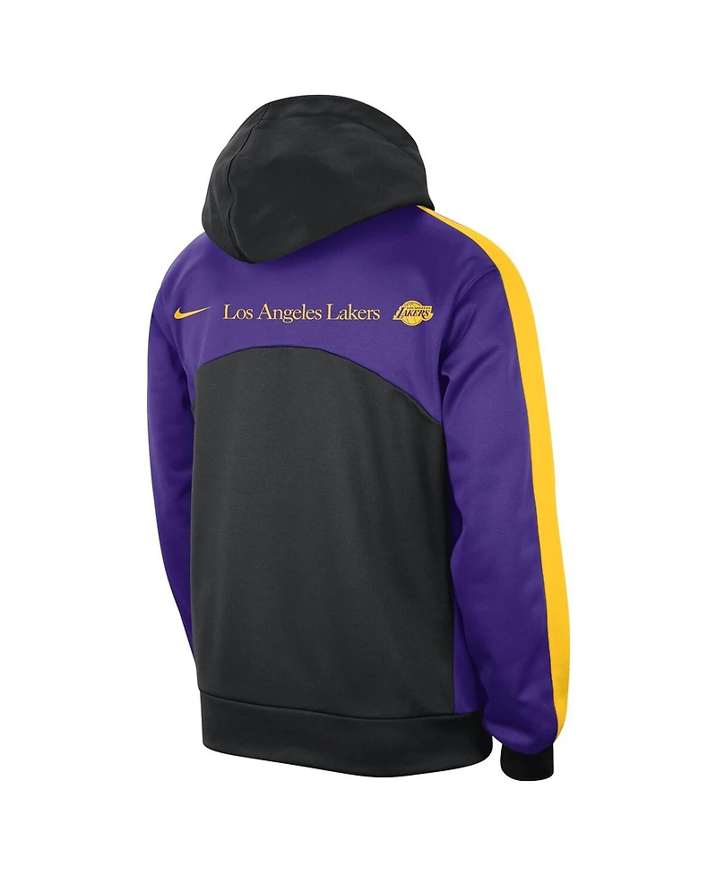 Men's Nike Black, Purple Los Angeles Lakers Authentic Starting Five Force Performance Pullover Hoodie