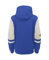 Youth Royal Los Angeles Rams Colorblock Full-Zip Hoodie