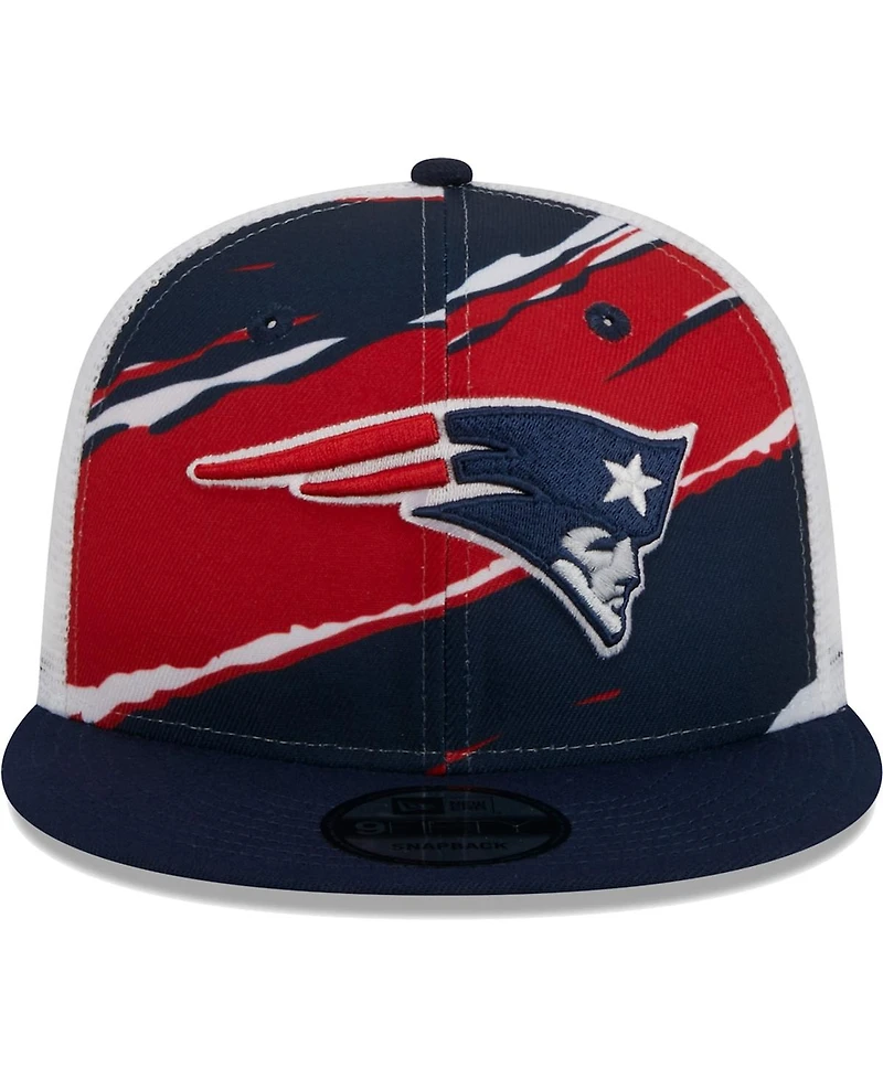 Men's New Era Navy New England Patriots Tear Trucker 9FIFTY Snapback Hat