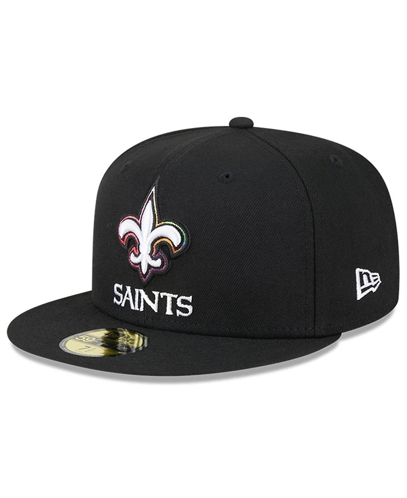 Men's New Era Black New Orleans Saints 2023 Nfl Crucial Catch 59FIFTY Fitted Hat