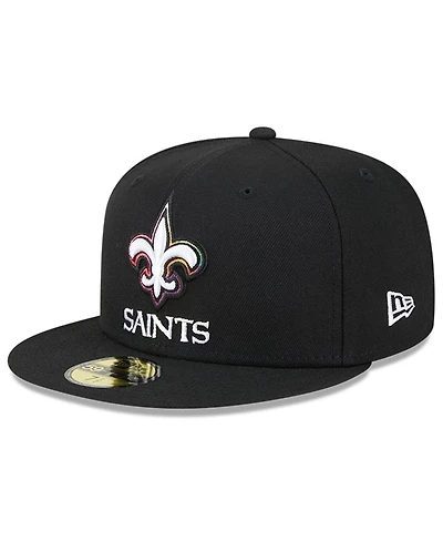 Men's New Era Black New Orleans Saints 2023 Nfl Crucial Catch 59FIFTY Fitted Hat