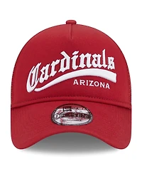 Men's New Era Cardinal Arizona Cardinals Caliber Trucker 9FORTY Adjustable Hat