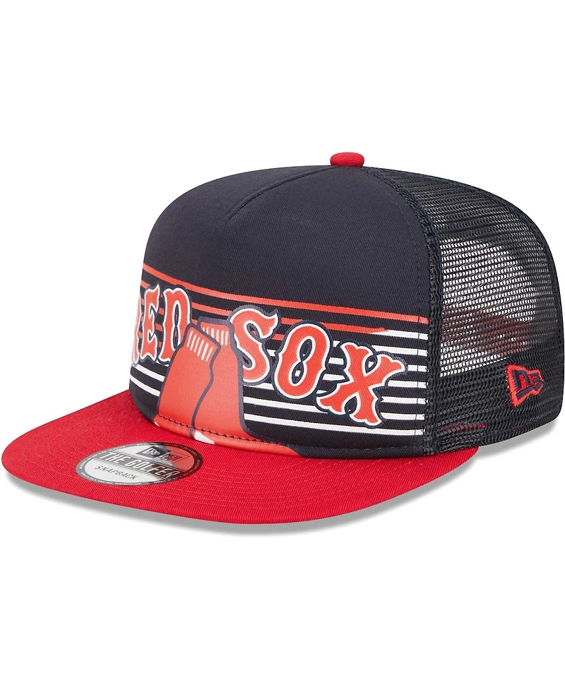 Men's New Era Navy Boston Red Sox Speed Golfer Trucker Snapback Hat