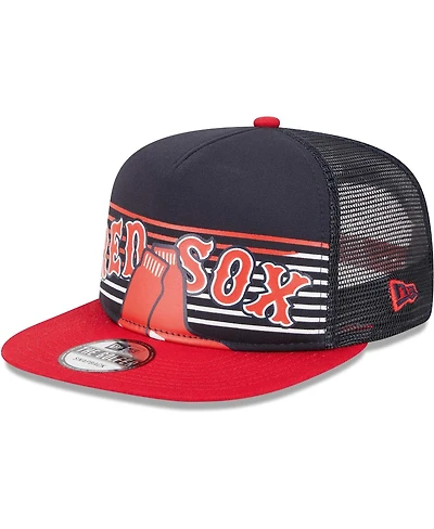 Men's New Era Navy Boston Red Sox Speed Golfer Trucker Snapback Hat