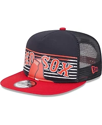 Men's New Era Navy Boston Red Sox Speed Golfer Trucker Snapback Hat