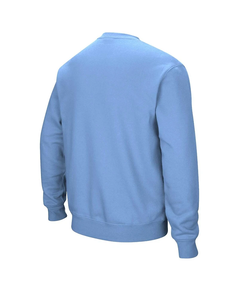 Men's Colosseum Light Blue Citadel Bulldogs Arch & Logo Pullover Sweatshirt