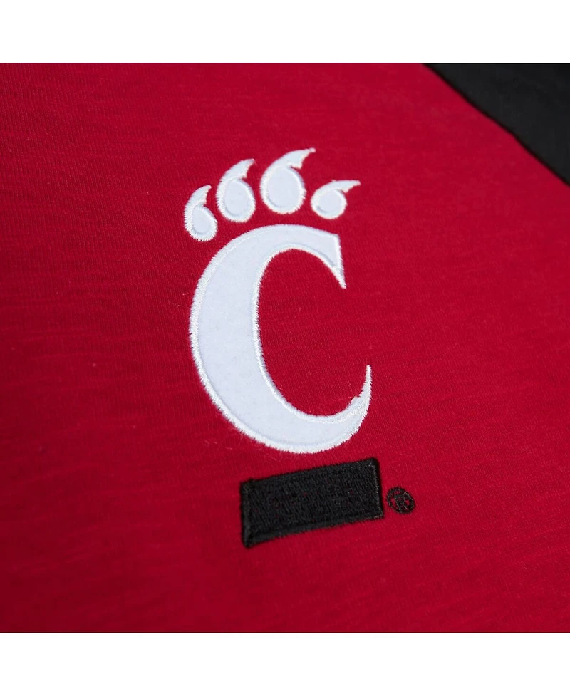 Men's Mitchell & Ness Red Cincinnati Bearcats Legendary Slub Raglan Long Sleeve T-shirt