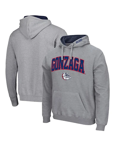Men's Colosseum Gonzaga Bulldogs Arch and Logo Pullover Hoodie