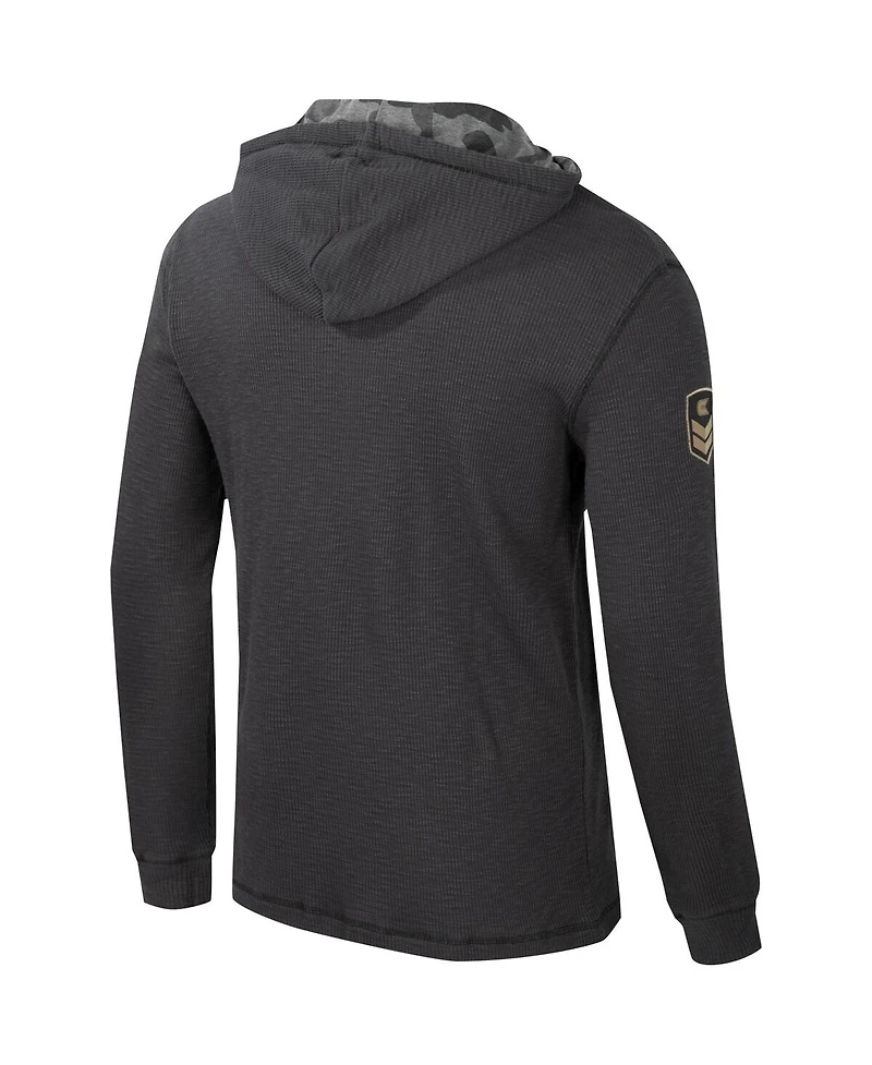 Men's Colosseum Charcoal Kentucky Wildcats Oht Military-Inspired Appreciation Henley Pullover Hoodie