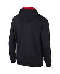 Men's Colosseum Black Rutgers Scarlet Knights Half-Zip Hoodie