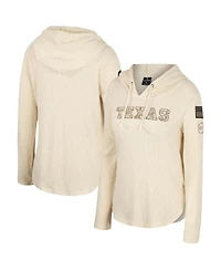 Women's Colosseum Cream Texas Longhorns Oht Military-Inspired Appreciation Casey Raglan Long Sleeve Hoodie T-shirt