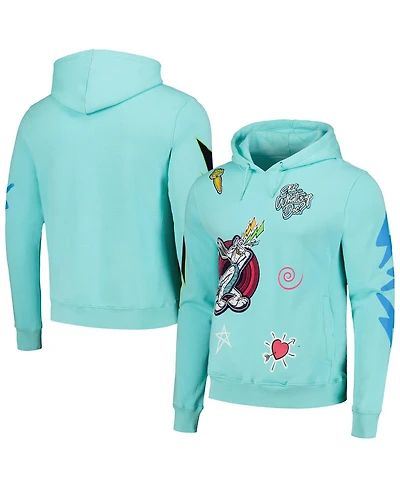 Men's and Women's Freeze Max Bugs Bunny Mint Looney Tunes Neon Scream Pullover Hoodie