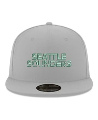 Men's New Era Gray Seattle Sounders Fc Wordmark 9FIFTY Snapback Hat