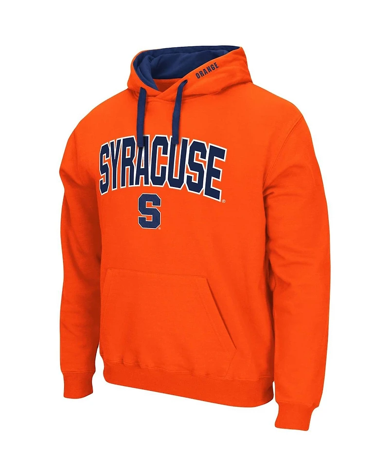 Men's Colosseum Orange Syracuse Big and Tall Arch & Logo 2.0 Pullover Hoodie
