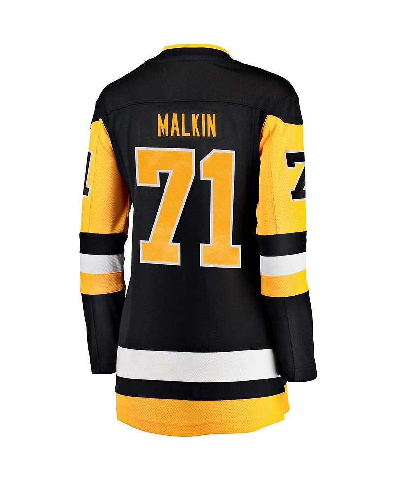 Women's Fanatics Evgeni Malkin Black Pittsburgh Penguins Home Breakaway Player Jersey