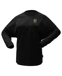 Women's Fanatics Black Vegas Golden Knights 2023 Stanley Cup Champions Sparkle Spirit Jersey Long Sleeve T-shirt