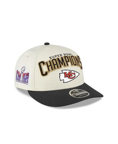 Men's New Era Cream Kansas City Chiefs Super Bowl Lviii Champions Locker Room Low Profile 9FIFTY Hat