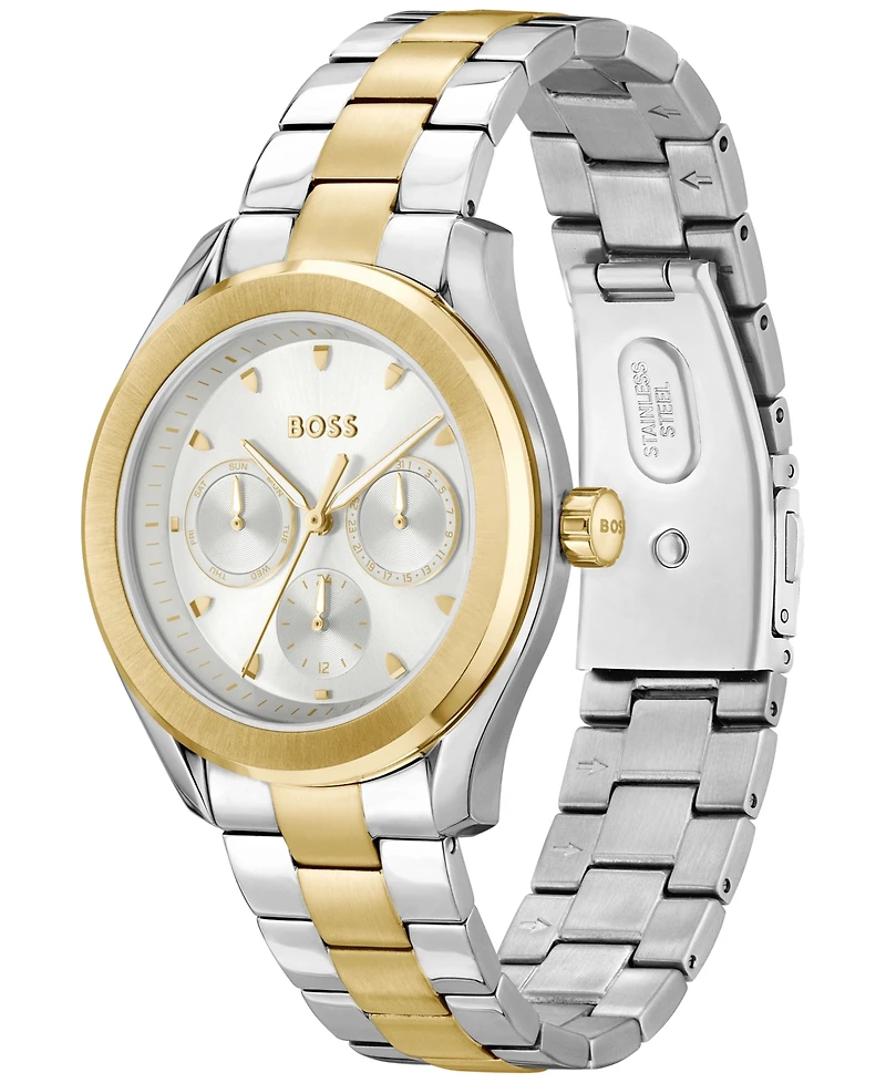 Hugo Boss Women's Lida Quartz Multifunction Two Tone Stainless Steel Watch 38mm