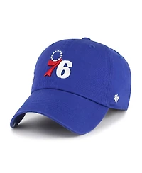 Women's '47 Brand Royal Philadelphia 76ers Confetti Undervisor Clean Up Adjustable Hat
