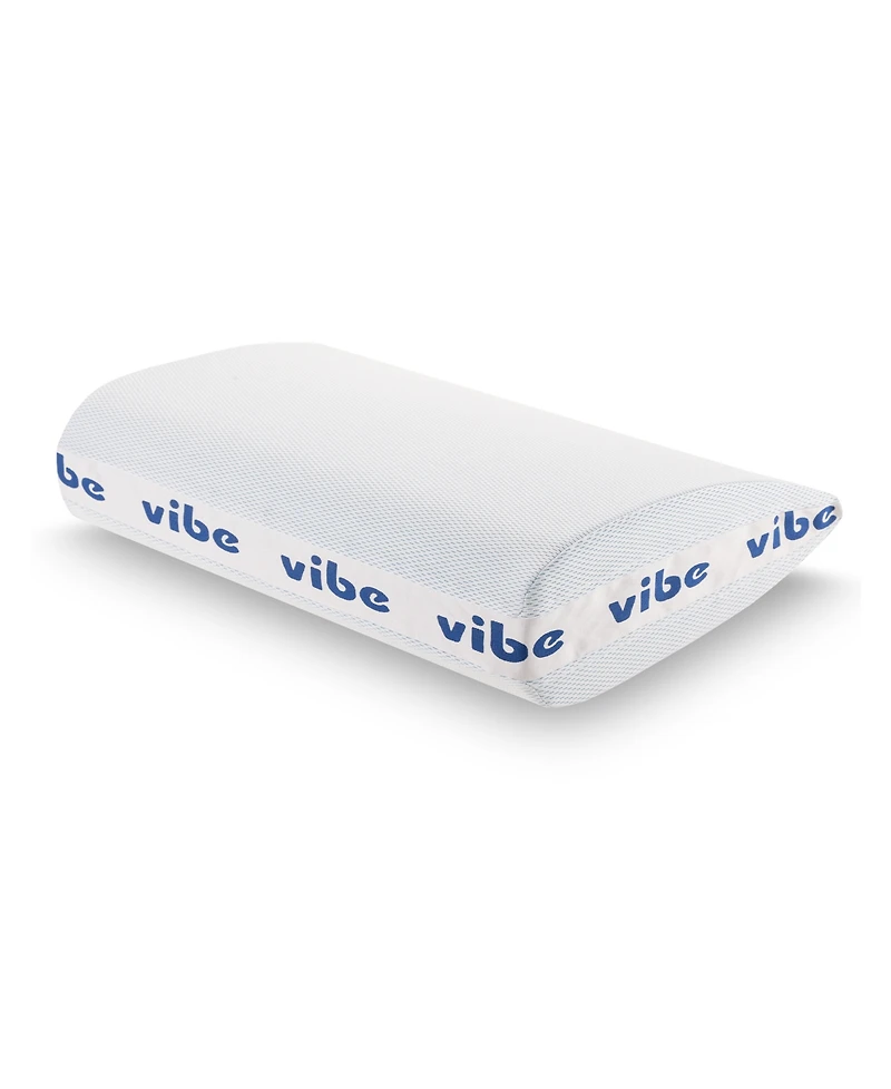Vibe Smart Edge Multi-Position Gel Infused Memory Foam Pillow, Standard/Queen