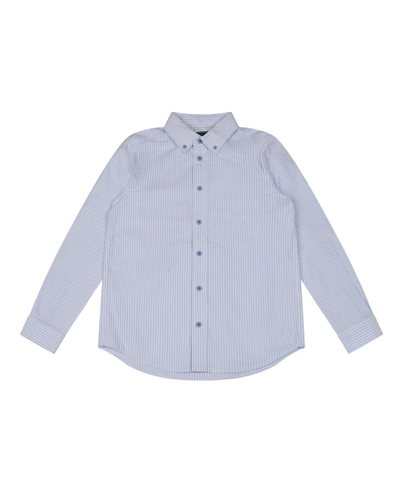 Brooks Brothers Big Boys Pinstripe Woven Long Sleeve Oxford Shirt