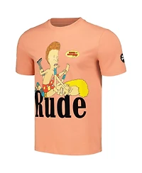 Men's and Women's Freeze Max Orange Beavis and Butt-Head Rude T-shirt