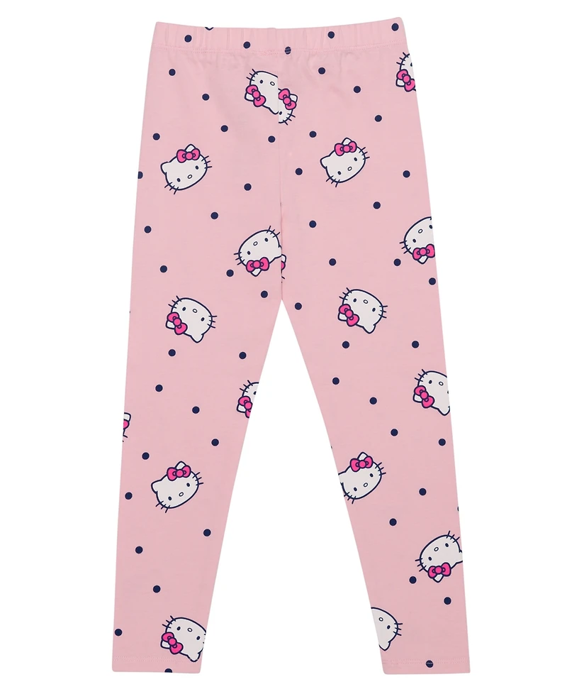 Hello Kitty Little Girls Wink Short Sleeve Top and Legging Set