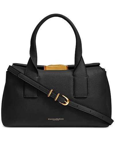 Donna Karan New York Amagansett Soft-Rolled Leather Satchel with Sculpted Magnet Closure
