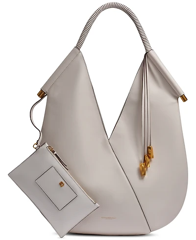 Donna Karan New York Baldwin Large Shoulder with Leather Wrapped Rounded Handle