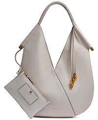 Donna Karan New York Baldwin Large Shoulder with Leather Wrapped Rounded Handle