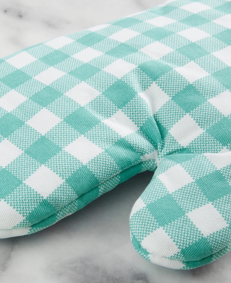 KitchenAid Gingham Oven Mitt 2-Pack Set, 7" x 13"