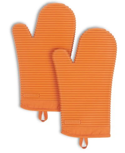 KitchenAid Ribbed Soft Silicone Oven Mitt 2-Pack Set, 7.5" x 13"