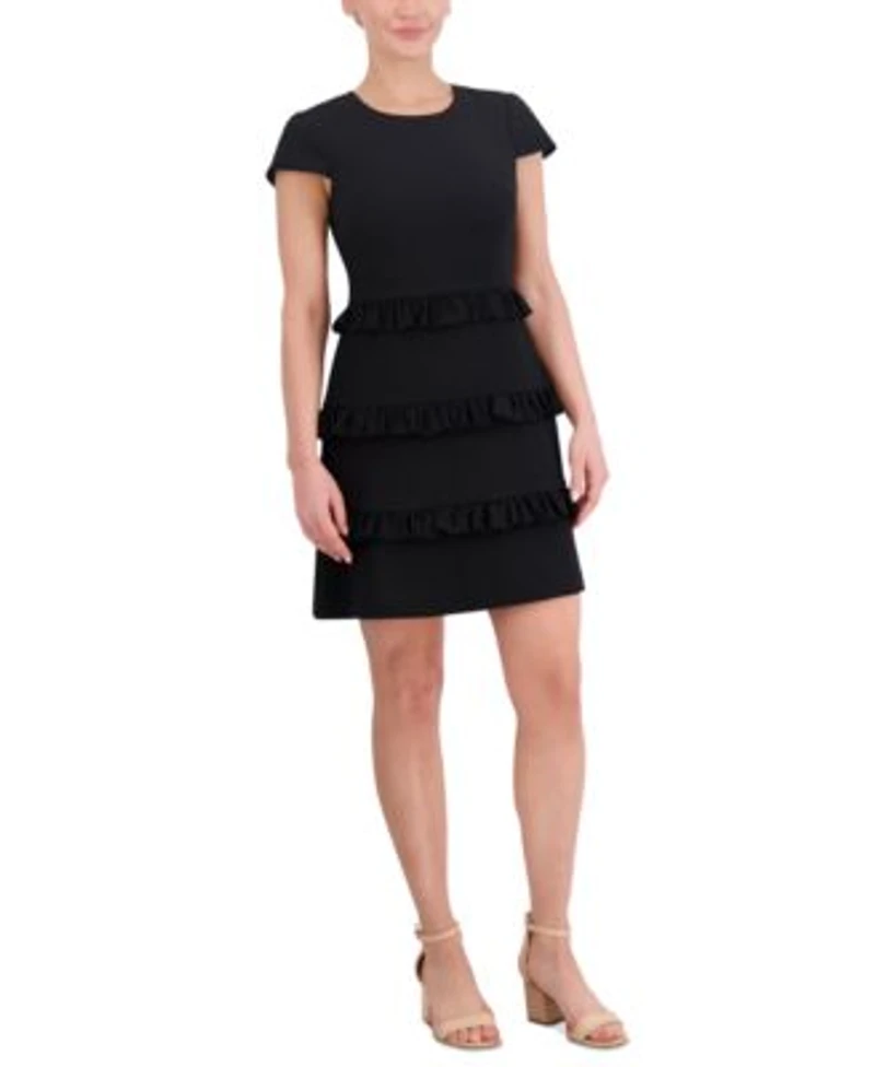 Eliza J Womens Ruffle Tiered A Line Dress 0p 18
