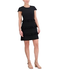 Eliza J Womens Ruffle Tiered A Line Dress 0p 18
