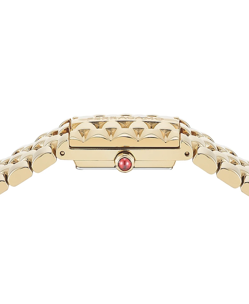 Women's Swiss Gold Ion Stainless Steel Bracelet Watch 19x30mm