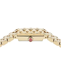 Women's Swiss Gold Ion Stainless Steel Bracelet Watch 19x30mm