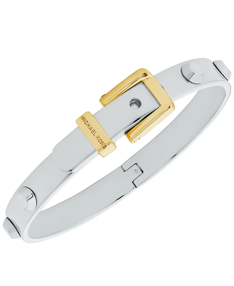 Michael Kors Two-Tone Colby Buckle Bangle Bracelet