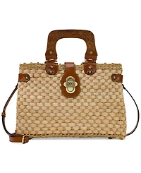 Patricia Nash Sancia Medium Straw Satchel