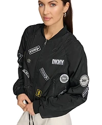 Dkny Women's Logo Bomber Jacket