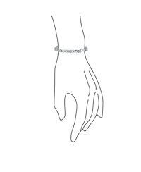 Bling Jewelry 9CT Clear Oval Cz Alternating Romantic Love Knot Symbol Infinity Tennis Bracelet Sterling Silver